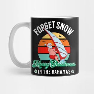 Forget Snow Merry Christmas In Bahamas Santa Surfing Mug